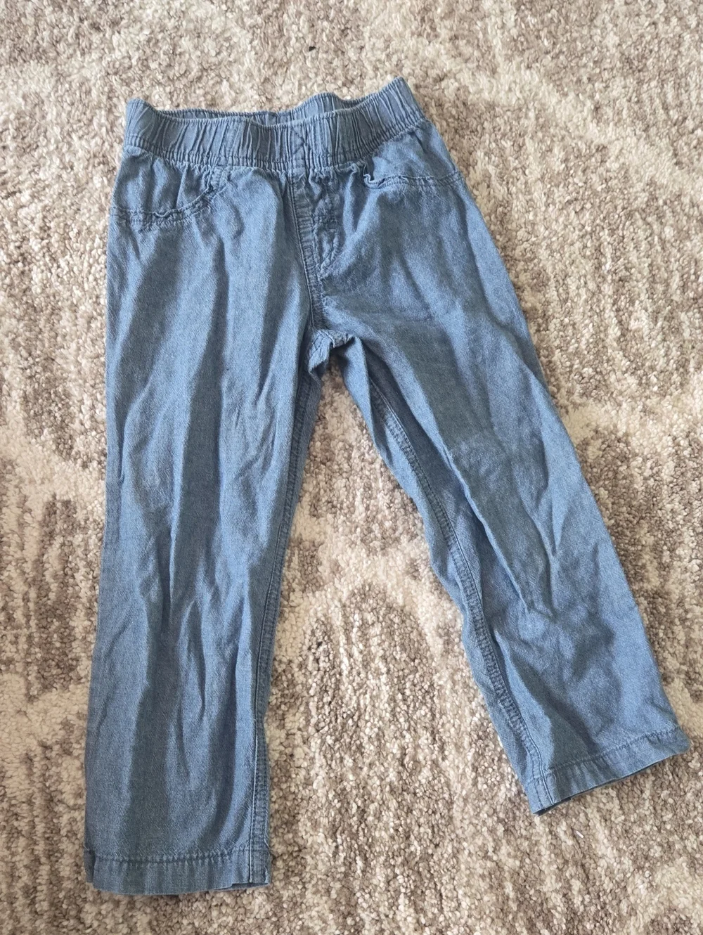 Carter's Light Blue Pull-On Denim-Style Pants